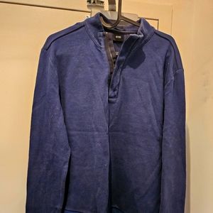 Men's Vintage HUGO BOSS Quarter Zip, size L